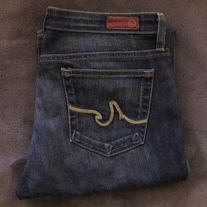 AG denim jeans with a slight rustic wash!